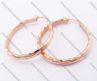 Stainless Steel Rose Gold Earrings For Women - KJE050863