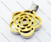 Stainless Steel Gold Plating Flower Pendant For Women - KJP051128