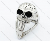 Stainless Steel Casting Long Tongue Skull Ring - KJR330058