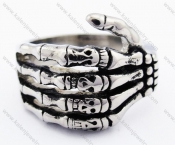 Stainless Steel Skeleton Hand Ring - KJR330067