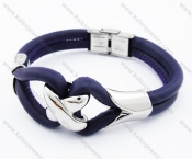 Stainless Steel Leather Bracelets - KJB050375