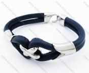 Stainless Steel Leather Bracelets - KJB050378