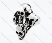 Stainless Steel Skull Ring - KJR010188