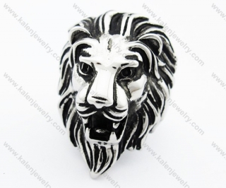 Stainless Steel Lion King Ring For Men - KJR010195