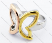Stainless Steel Gold Plating Butterfly Ring - KJR280254