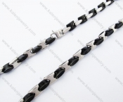 Punk Stainless Steel Black Plating Necklace - KJN150148