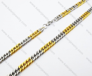 615×8.5mm Stainless Steel Gold Plating Necklace - KJN150155