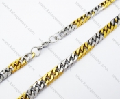 Stainless Steel Gold Plating Necklace - KJN150156