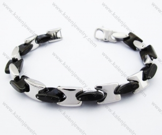 220×10mm Punk Stainless Steel Black Plating Bracelet - KJB150046