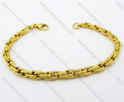 Stainless Steel Gold Bracelet - KJB100077