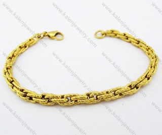 210×5mm Stainless Steel Gold Bracelet - KJB100077