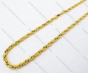 Stainless Steel Gold Plating Necklace - KJN100046