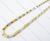 Stainless Steel Gold Plating Necklace - KJN100045