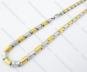 Stainless Steel Gold Plating Necklace - KJN100048