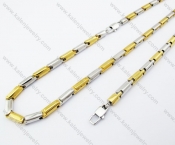 Gold Plating Necklace & Bracelet Jewelry Set - KJS100040