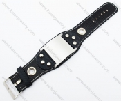 Stainless Steel Leather Bracelet - KJB140047