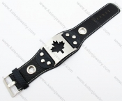 Stainless Steel Leather Bracelet - KJB140049