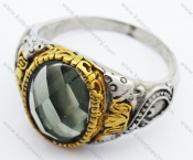 Gold Plating Stainless Steel Stone Ring - KJR070119