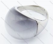 Stainless Steel Cat Eye Stone Ring - KJR070122