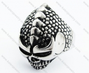 Stainless Steel Alien Monster Skull Ring - KJR370048