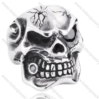 Mens Stainless Steel Skull Ring - KJR350039