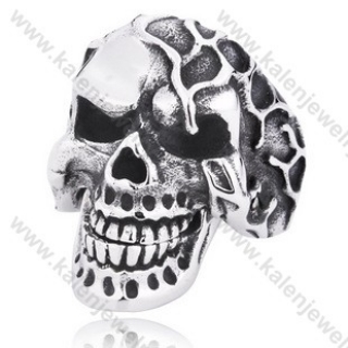 Stainless Steel Brains Skull Ring - KJR350057