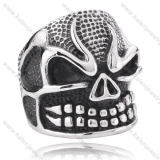 Punk Stainless Steel Skull Ring - KJR350068