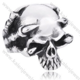 Stainless Steel Ghostcrawler Skull Ring - KJR350085