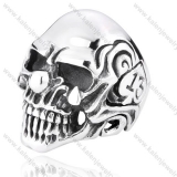 Stainless Steel Clown Skull Ring - KJR350126