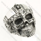 Stainless Steel Skull Ring - KJR350164