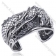 Large & Heavy Stainless Steel 3D Dragon Relief Bangle with Black Orb - KJB350010