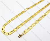 Gold Plating Necklace & Bracelet Jewelry Set - KJS380011