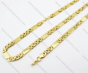 Gold Plating Necklace & Bracelet Jewelry Set - KJS380016