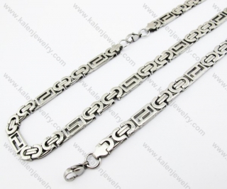 Stainless Steel Necklace & Bracelet Jewelry Set - KJS380023