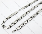 Stainless Steel Necklace & Bracelet Jewelry Set - KJS380024