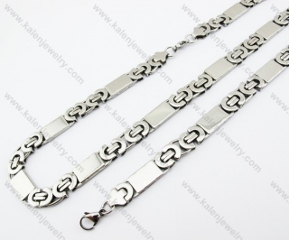 Stainless Steel Necklace & Bracelet Jewelry Set - KJS380028