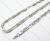 Stainless Steel Necklace & Bracelet Jewelry Set - KJS380031