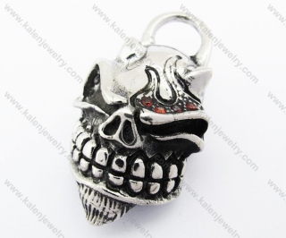 Punk Stainless Steel Devil Skull Pendant - KJP370015