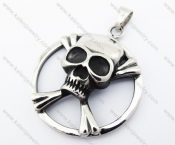 Stainless Steel Death Head Skull Pendant - KJP370021