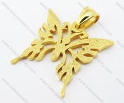 Gold Plating Stainless Steel Lovely Butterfly Pendant - KJP160074