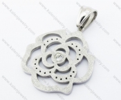 Stainless Steel Lovely Inlay Stone Flower Pendant - KJP160082