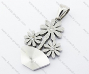 Stainless Steel Lovely Flower Pendant - KJP160103