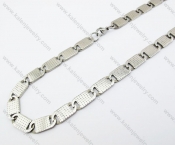 10mm Wide Stainless Steel Stamping Necklace - KJN380006