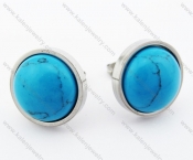 Stainless Steel Turquoise Ear Stud / Ear Nail - KJE050918