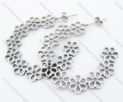 Stainless Steel Flowers Earrings - KJE050955