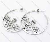 Stainless Steel Flowers Earrings - KJE050960