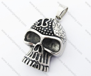 Stainless Steel Skull Pendant - KJP370027
