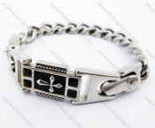 Detachable Stainless Steel Cross Bracelet - KJB400023