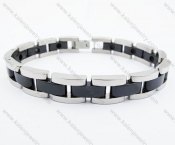 Black Stainless Steel Ceramic Bracelet - KJB400026