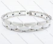 White Stainless Steel Ceramic Bracelet - KJB400027